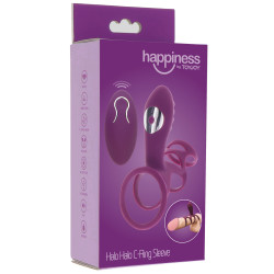 happiness TOYJOY Étui pénien vibrant Halo Halo C-Ring Happiness 7cm Violet